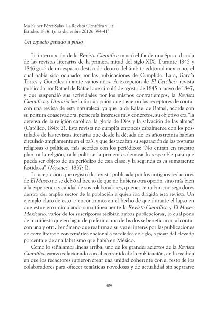 La Revista cientÃ­fica y literaria - Estudios â Revista de ...