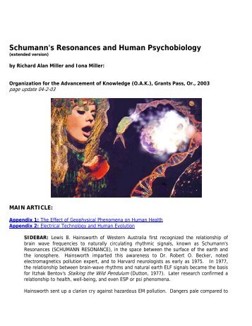 Schumann's Resonances and Human Psychobiology - Sandrelli.net