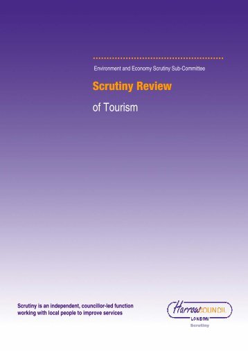 Scrutiny Review of Tourism - Centre for Public Scrutiny