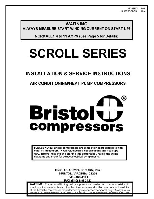 Bristol Scroll Compressors - Desco Energy