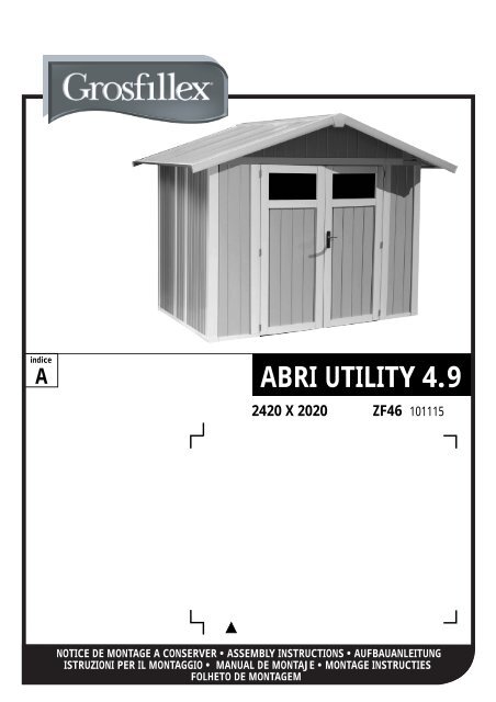 ABRI UTILITY 4.9 - Grosfillex Garden Home