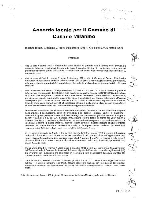 Lettera subentro contratto di locazione