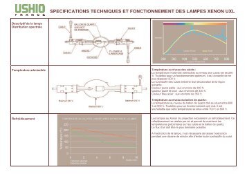 specifications techniques et fonctionnement des lampes xenon uxl