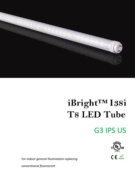 iBrightâ¢ I38i T8 LED Tube - Del Lighting