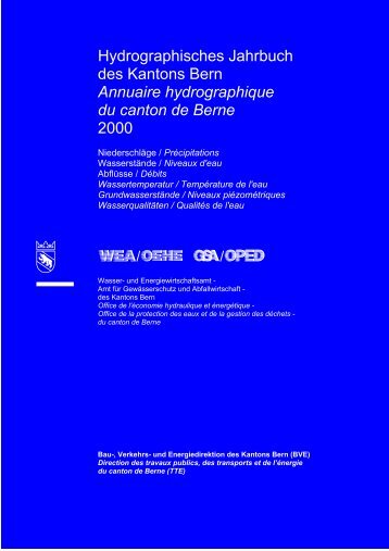 Annuaire hydrographique du canton de Berne - Bau-, Verkehrs ...