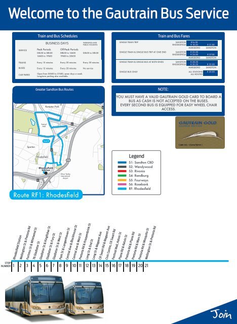 Gautrain bus routes