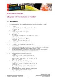 Worked solutions Chapter 12 The nature of matter - PEGSnet