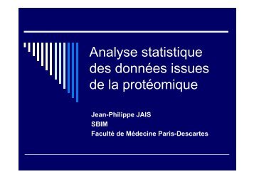 Jean-Philippe Jais - Proteomic Platform Necker