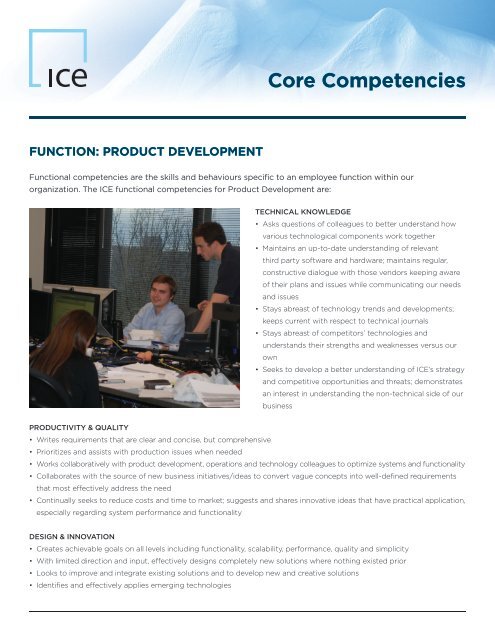 Our Core Competencies - ICE