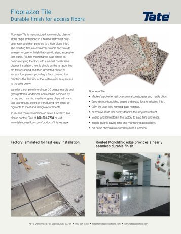 Floorazzo Tile - Tate Access Floors