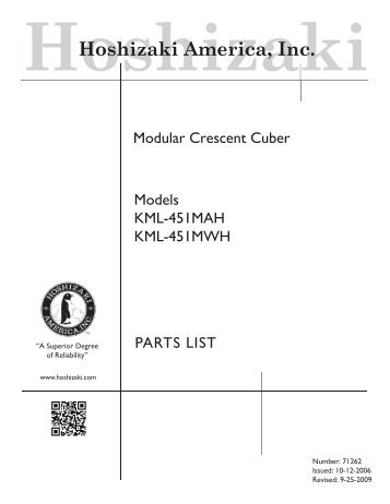 KML-451MAH - Hoshizaki America, Inc.