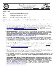 2005 Reminders Memo - OSAA