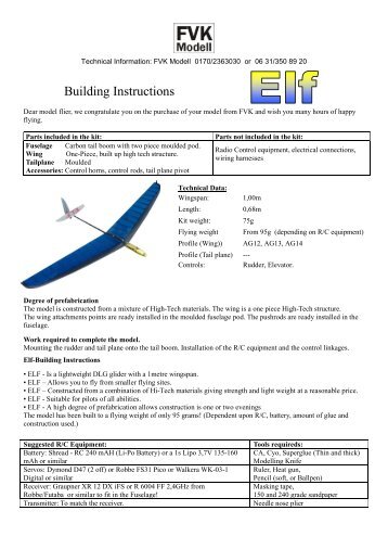 Building Instructions - FVK Modell