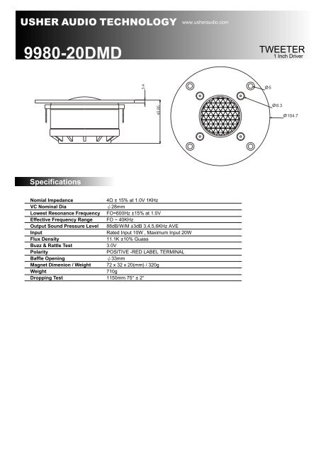 9980-20DMD - Usher Audio