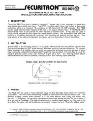 securitron pb2e exit button installation and operating instructions 1 ...