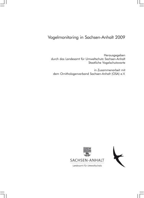Vogelmonitoring in Sachsen-Anhalt 2009 - Ornithologenverband ...