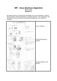 WP â Kurs Zeichnen (figÃ¼rlich) - OSZ Farbtechnik und Raumgestaltung