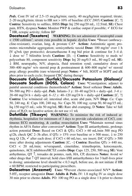 Clinician's Pocket Drug Reference 2008