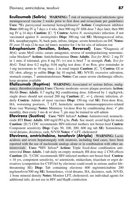 Clinician's Pocket Drug Reference 2008