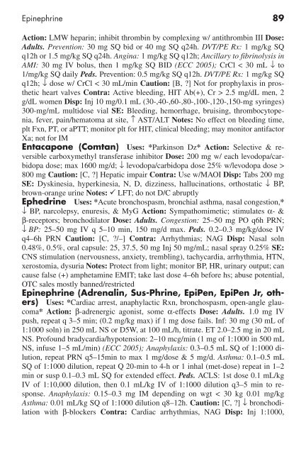 Clinician's Pocket Drug Reference 2008