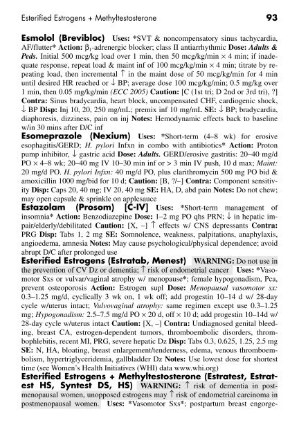 Clinician's Pocket Drug Reference 2008