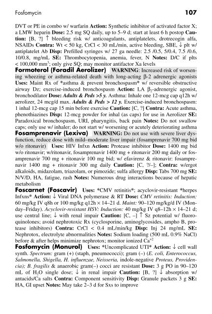 Clinician's Pocket Drug Reference 2008