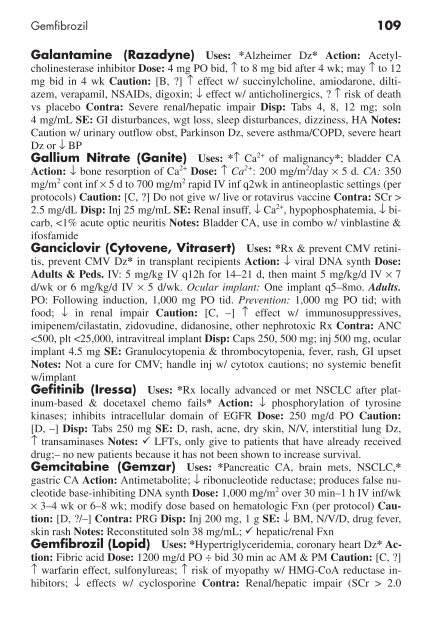 Clinician's Pocket Drug Reference 2008