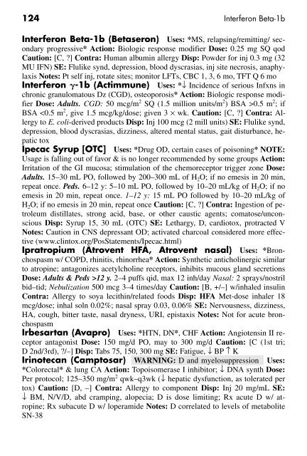 Clinician's Pocket Drug Reference 2008