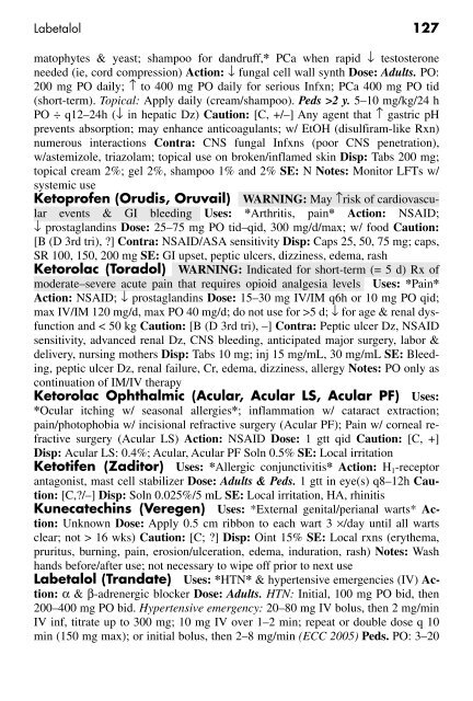 Clinician's Pocket Drug Reference 2008