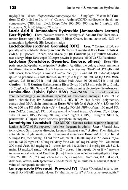 Clinician's Pocket Drug Reference 2008