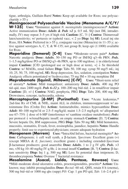 Clinician's Pocket Drug Reference 2008