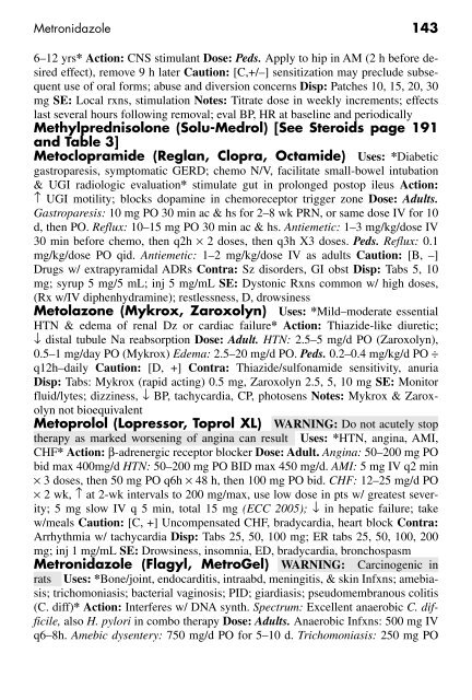 Clinician's Pocket Drug Reference 2008