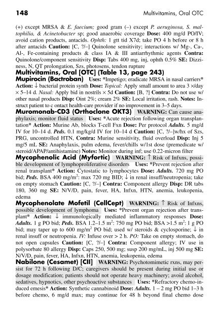 Clinician's Pocket Drug Reference 2008