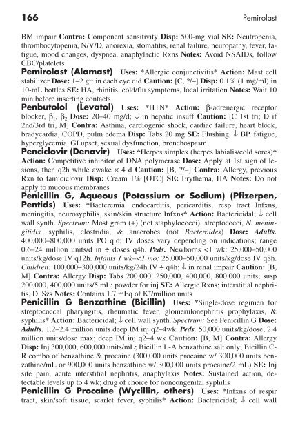 Clinician's Pocket Drug Reference 2008