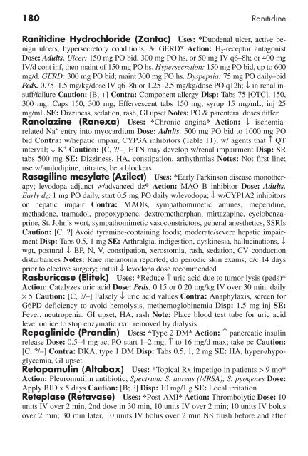 Clinician's Pocket Drug Reference 2008