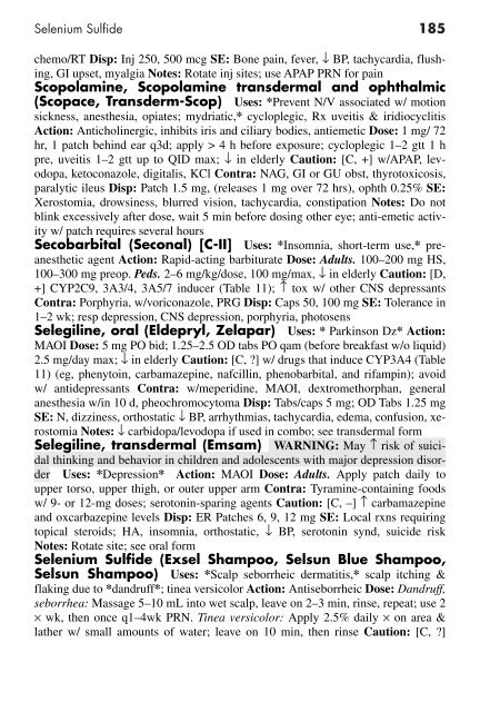 Clinician's Pocket Drug Reference 2008