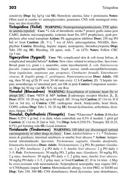 Clinician's Pocket Drug Reference 2008