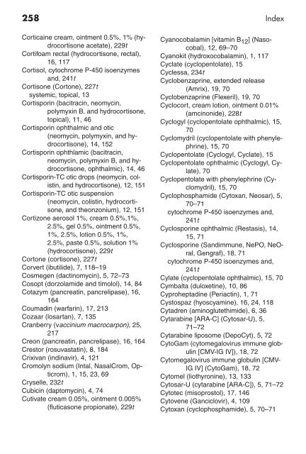 Clinician's Pocket Drug Reference 2008