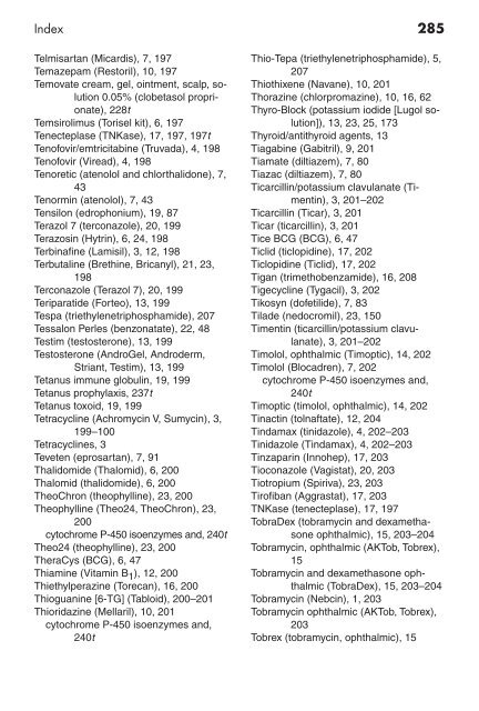 Clinician's Pocket Drug Reference 2008