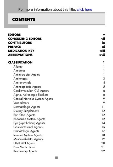 Clinician's Pocket Drug Reference 2008