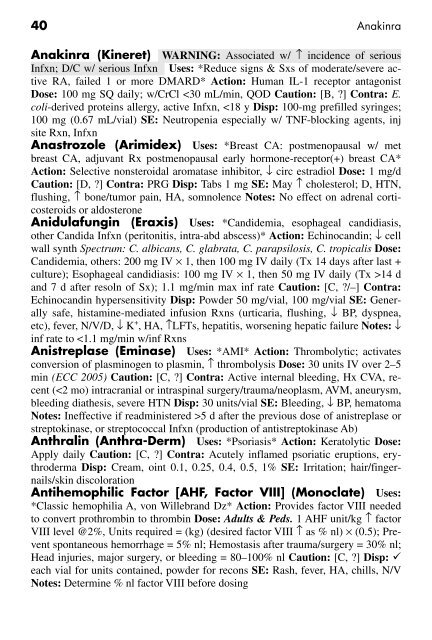 Clinician's Pocket Drug Reference 2008