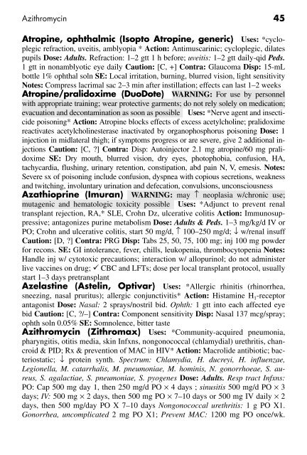 Clinician's Pocket Drug Reference 2008