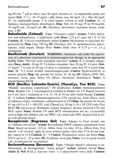 Clinician's Pocket Drug Reference 2008