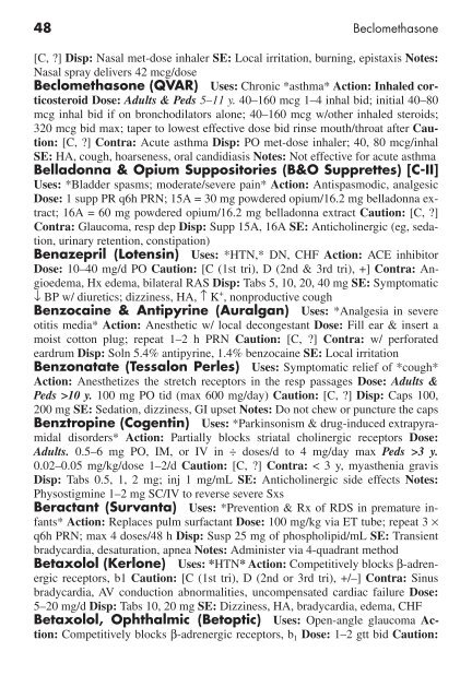 Clinician's Pocket Drug Reference 2008