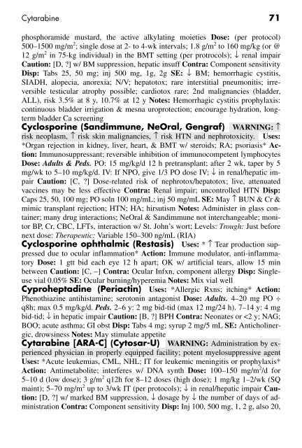 Clinician's Pocket Drug Reference 2008