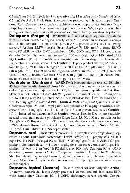 Clinician's Pocket Drug Reference 2008