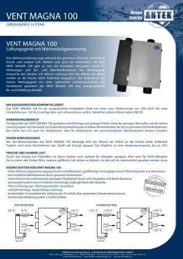 VENT MAGNA 100 - ANTEK Green Energy