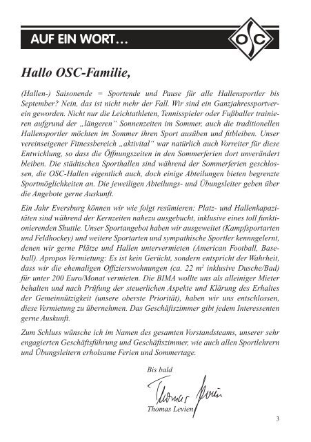 OSC-Panthers wetzen ihre Krallen - Osnabrücker Sportclub OSC