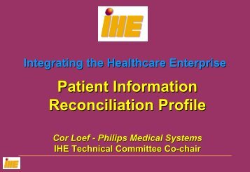 Patient Information Reconciliation Profile