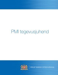 PMI tegevusjuhend - Philip Morris